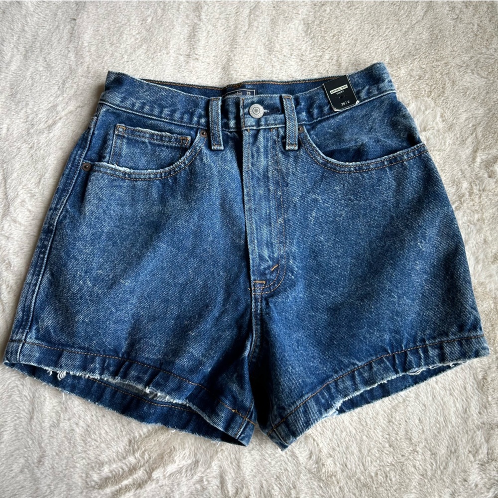Abercrombie & Fitch Natural Rise Jean Shorts